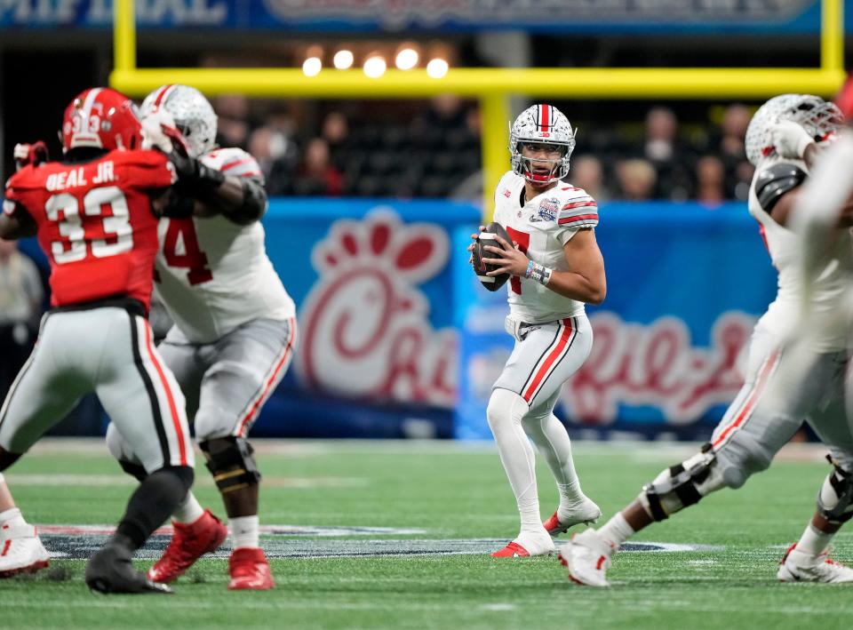 Ohio State's C.J. Stroud is expected to be one of the first quarterbacks selected in this year's NFL Draft.