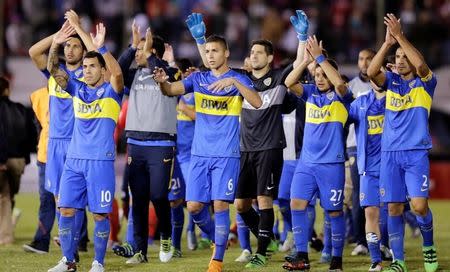 Football Soccer - Boca Juniors v Cerro Porteno - Copa Libertadores - Defensores del Chaco Stadium, Asuncion, Paraguay 28/04/2016. REUTERS/Jorge Adorno