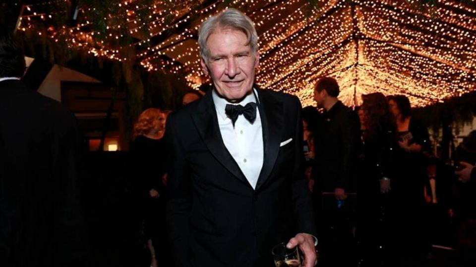 Even Harrison Ford was smiling at the Governors Ball after the 95th Annual Academy Awards at Dolby Theatre in Hollywood. (Emma McIntyre/Getty Images)