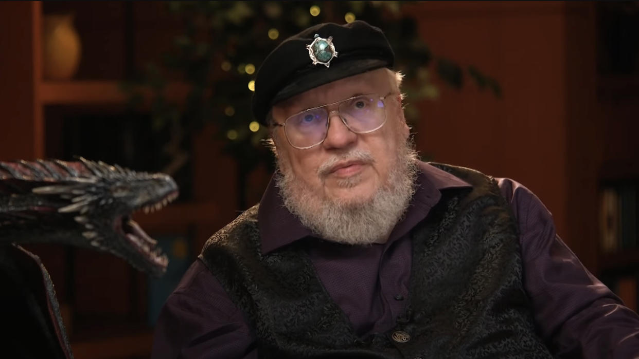  Screenshot of George R.R. Martin from Random House Q&A video. 