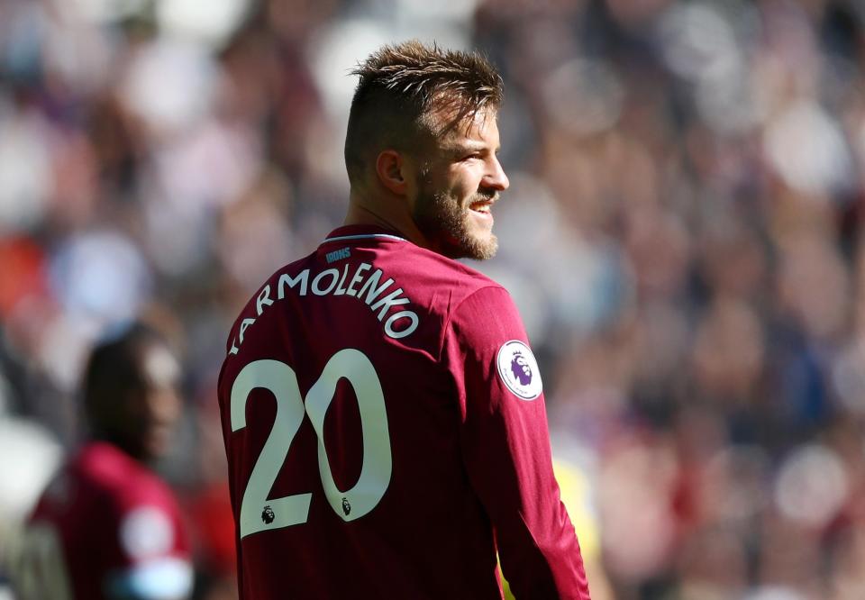 West Ham forward Andriy Yarmolenko offers to fight Ukrainian pundit that criticised him