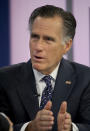 Sen. Mitt Romney, R-Utah, speaks with KSL-TV's Doug Wright during an interview in Salt Lake City on Thursday, Feb. 6, 2020. Republicans in the state are unusually divided on the president, so while some were heartened to see Romney cast what he described as an agonizing vote dictated by his conscience, Trump supporters were left angry and frustrated. (Laura Seitz/The Deseret News via AP)