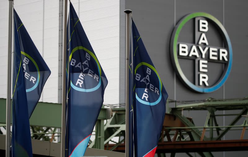 FILE PHOTO: Logo of Bayer AG pictured at a plant of Bayer in Wuppertal