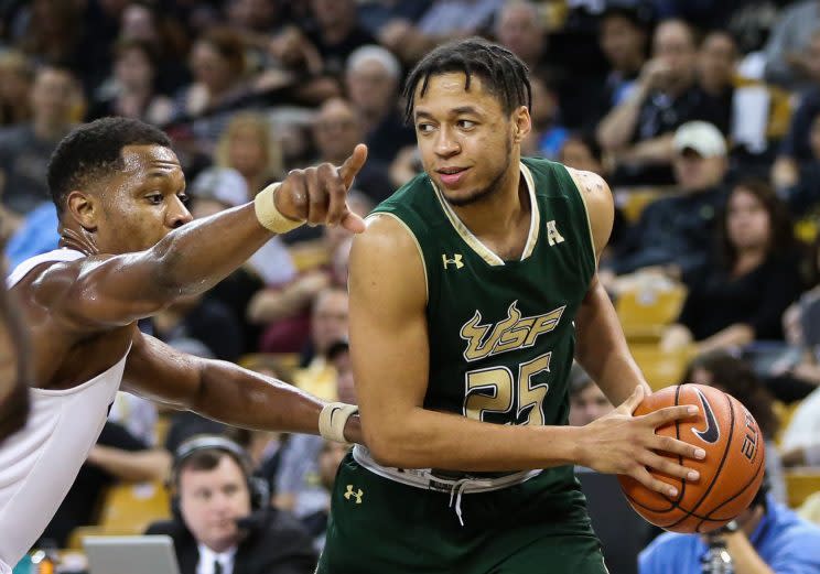 South Florida guard Troy Holston was one of the two players left behind. (Getty)