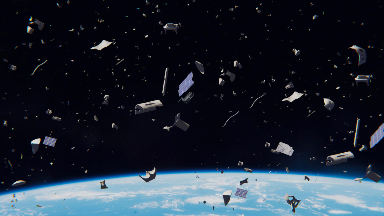  An illustration of space junk 