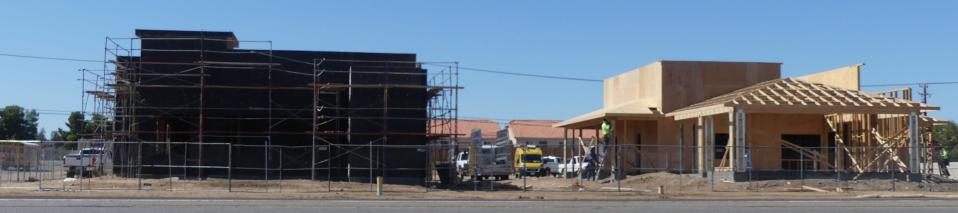 The construction of Dairy Queen, left, and Rosa Maria’s Mexican Restaurant near the southwest corner of Bear Valley and Cypress roads in Hesperia.