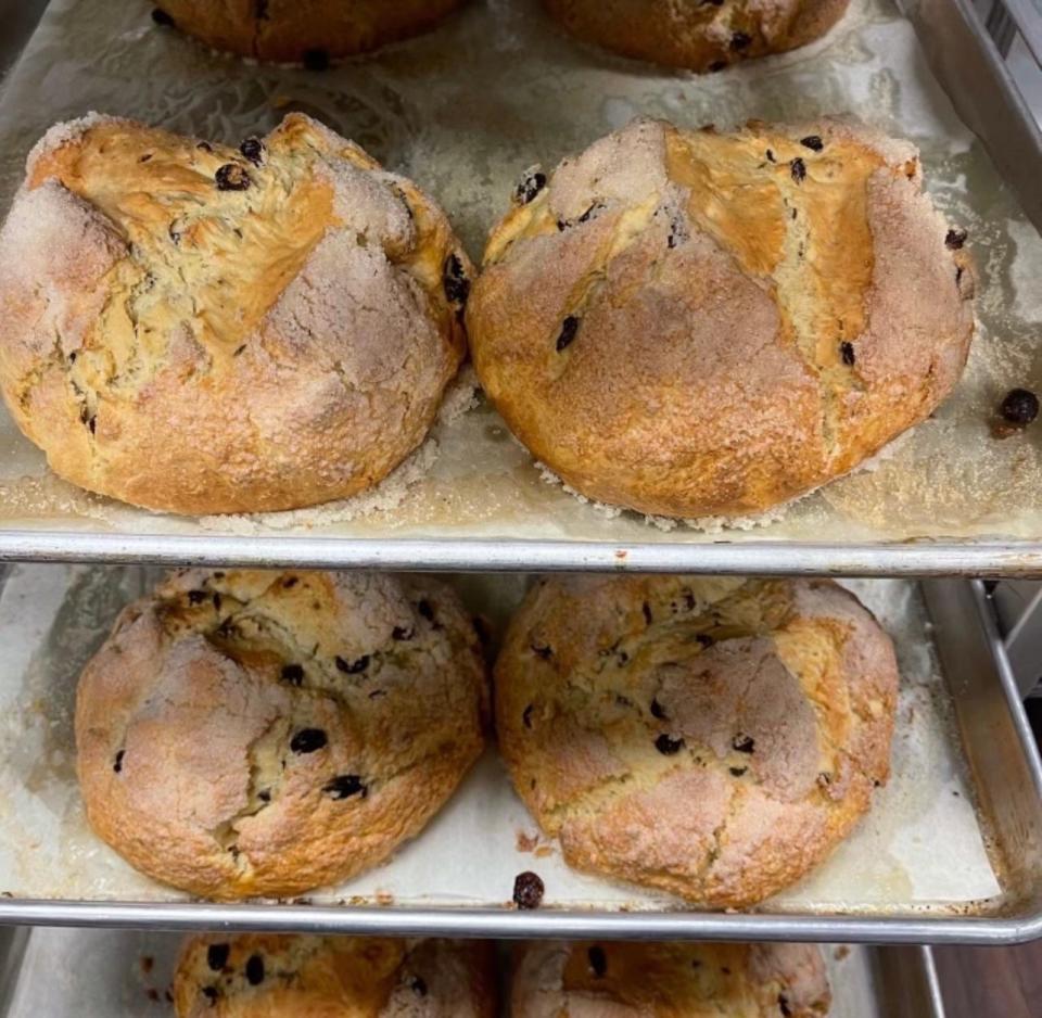 Homemade Irish soda bread loaves made for St. Patrick's Day at Anna Banana's Bakery in Manahawkin.