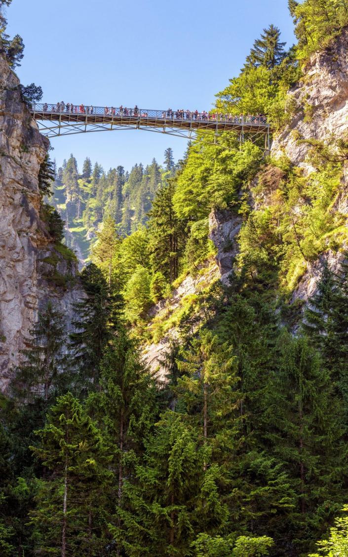 The woman was thrown in the ravine below the bridge