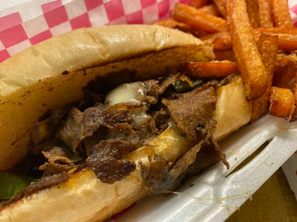 Mark Hogans Sr. makes Philly cheesesteaks exactly like they are made in Philadelphia. And the meat he uses comes from Philadelphia as well.