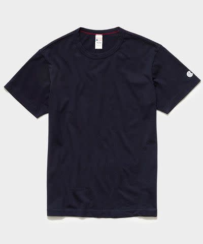 <p><strong>Champion</strong></p><p>toddsnyder.com</p><p><strong>$50.00</strong></p><p>We like this collaboration so much we had to throw in a top too. This shirt is great anywhere, from the gym court to the sports bar with friends. It’s familiar yet elevated.</p><p><strong><em>Read more: <a href="https://www.menshealth.com/entertainment/g40746768/best-basketball-movies/" rel="nofollow noopener" target="_blank" data-ylk="slk:Best Basketball Movies" class="link ">Best Basketball Movies</a></em></strong></p>