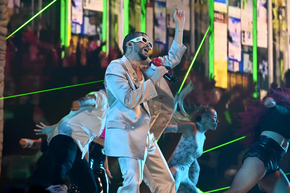 Bad Bunny en el Yankee Stadium. (Photo by Noam Galai/Getty Images for MTV/Paramount Global)