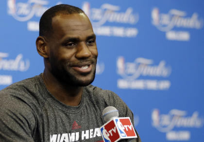 LeBron James was feeling better after having about 2 1/2 bags of IV fluid. (AP)