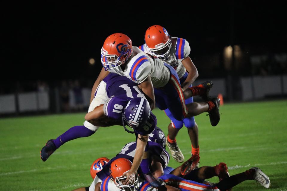 Cypress Lake plays Cape Coral in high school football on Friday, September 13, 2019, at Cypress Lake High School.