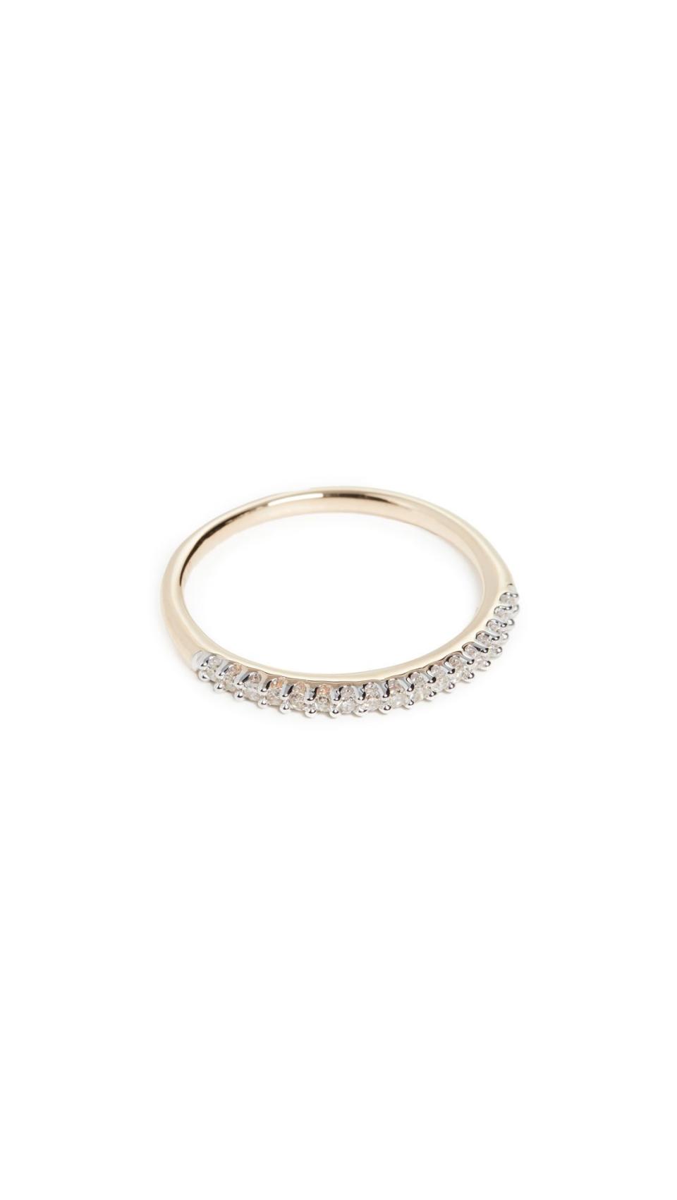 25) 14k Pave Band Ring