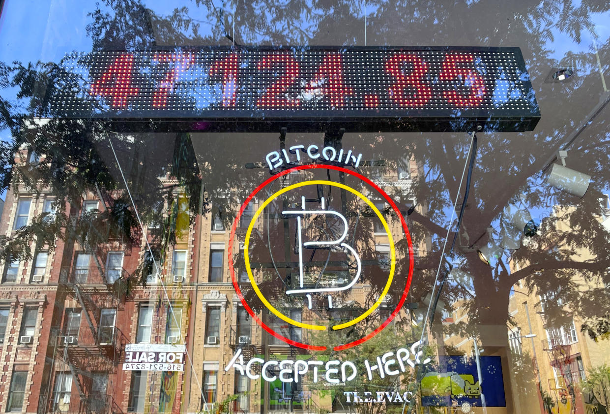 Bitcoin's flash crash comes amid brutal sell-off in global markets. Photo: AP