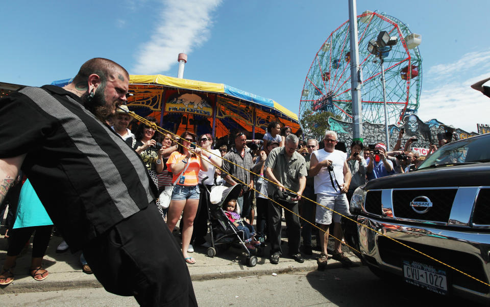 Strongman Contest Held At Coney Island