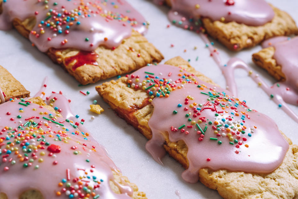 Sweet strawberry toaster pastries.