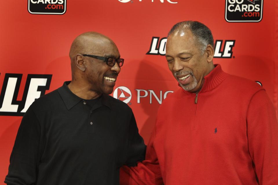 Eddie Whitehead, left, and Wade Houston, right, will speak at an event called "Basketball and Brotherhood: Breaking Barriers" at The Kentucky Center on Wednesday.