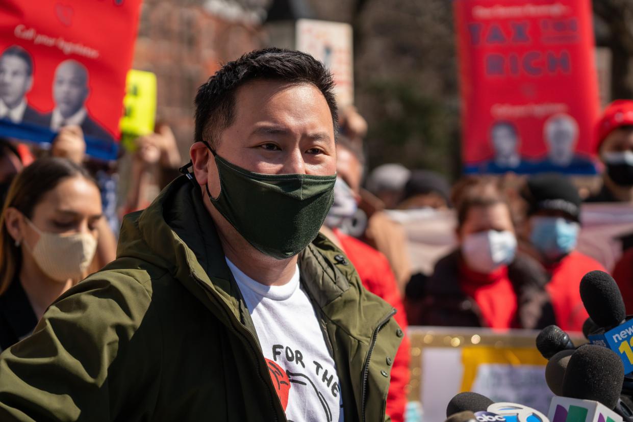 New York Assemblyman Ron Kim (D), one of Albany's more outspoken progressives, believes that Yang is receptive to left-leaning arguments. (Photo: David Dee Delgado/Getty Images)