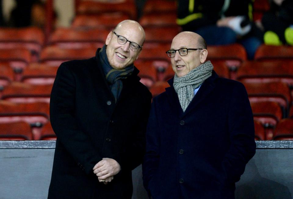 Joel Glazer (right) and Avram Glazer at Manchester United v Burnley, Old Trafford (PA Archive)