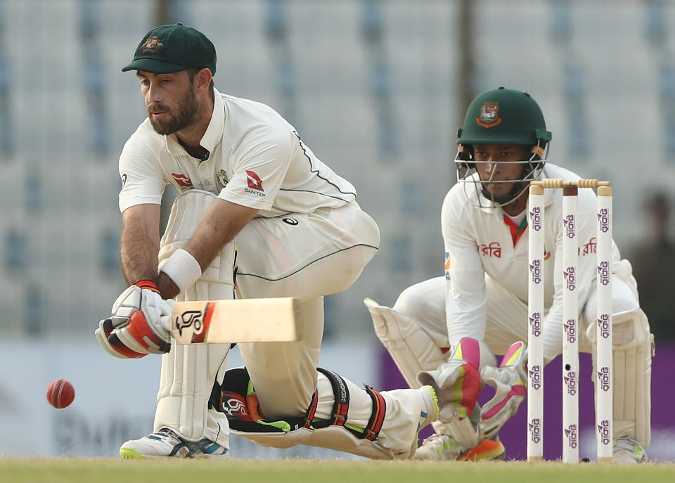 Glenn Maxwell, pictured here in action for Australia in a Test match against Bangladesh in 2017.