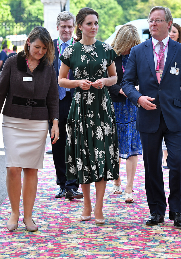 Kate was shown around all the entries at the Flower Show. Photo: Getty