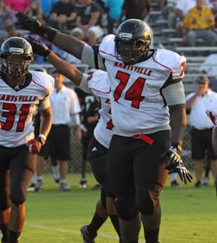 South Carolina lineman Ronald Rouse, who died after a Friday football game — Florence Morning News/AP