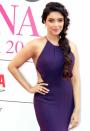 We were quite pleasantly surprised to see Asin in this purple Gauri and Nainika gown. Quite a refreshing change from seeing her in anarkalis!