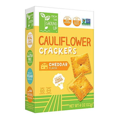 5) Real Food From the Ground Up Cheddar Cauliflower Crackers