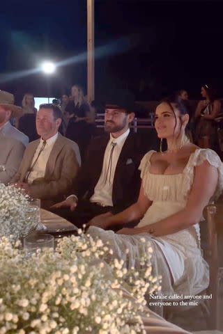 <p>Genevieve Parisi/Instagram</p> Genevieve Parisi posts images on her Instagram Stories of Nick Viall and Natalie Joy at their wedding welcome party on April 26