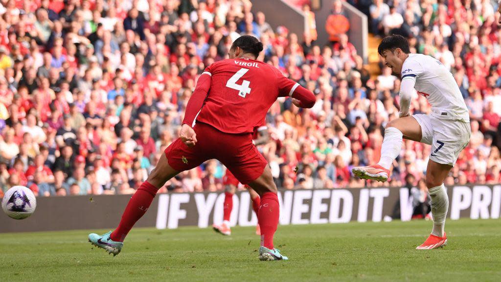 Son scores for Tottenham against Liverpool