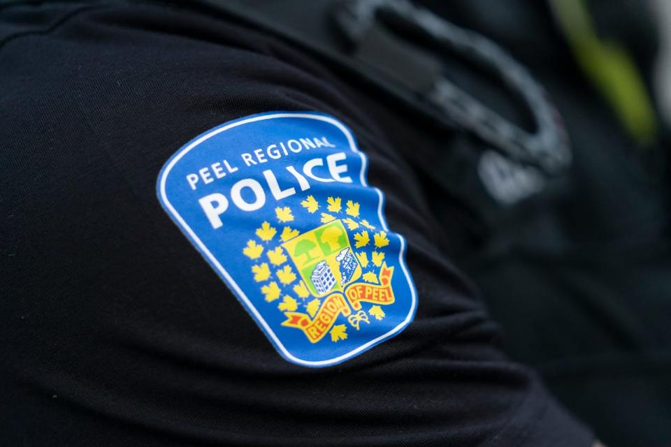 Peel police responded to the collision near Hurontario Street and Wanless Drive around 2:48 p.m. Sunday, the force said in a post on social media.  (Arlyn McAdorey/The Canadian Press - image credit)