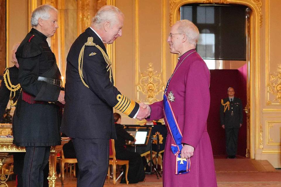 <p>PA Images / Alamy Stock Photo</p> King Charles and the Most Reverend and Right Honourable Justin Welby, the Archbishop of Canterbury, at Windsor Castle on May 14, 2024.