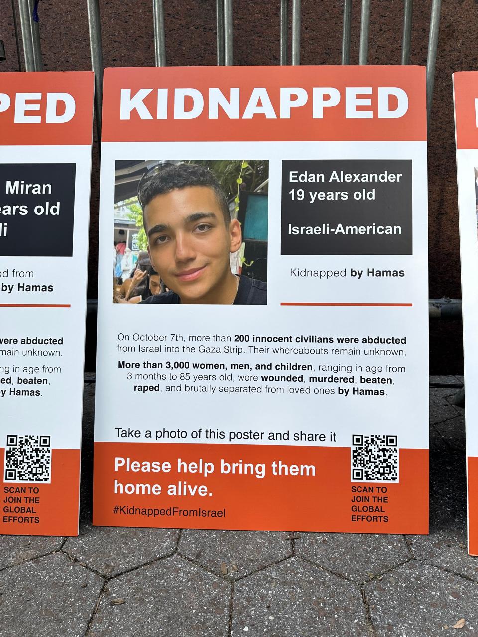 Edan Alexander, 19, a Tenafly High School graduate, was serving in the Israeli army near Gaza and is believed among 220 people captured by Hamas on Oct. 7.