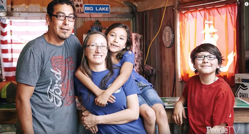 Baby Jessica McClure Morales with her family in Midland Texas.