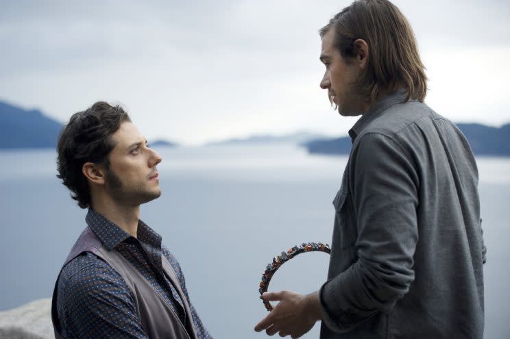Appleman with Jason Ralph as Quentin (Credit: Carole Segal/Syfy)