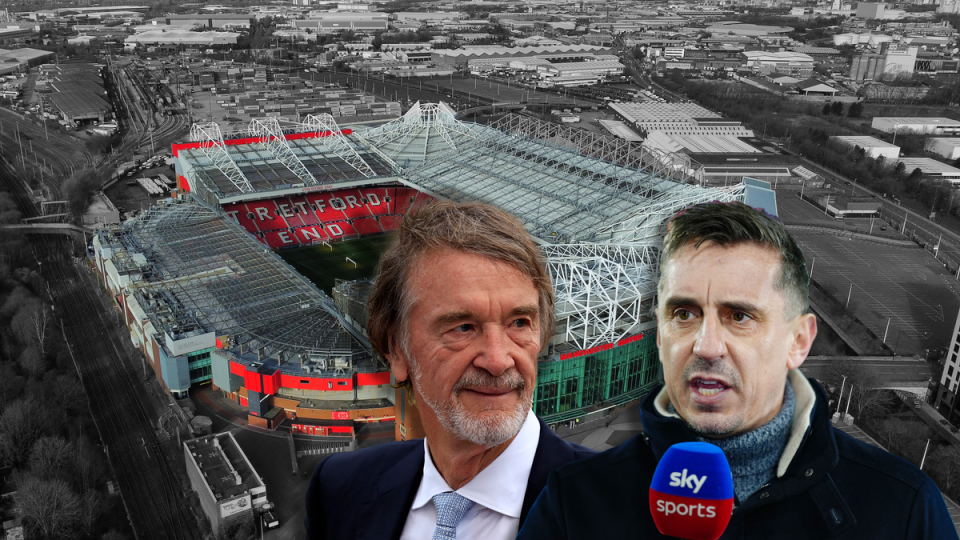 Sir Jim Ratcliffe has approached Gary Neville to assist with revamping Old Trafford (Getty Images/The Independent)