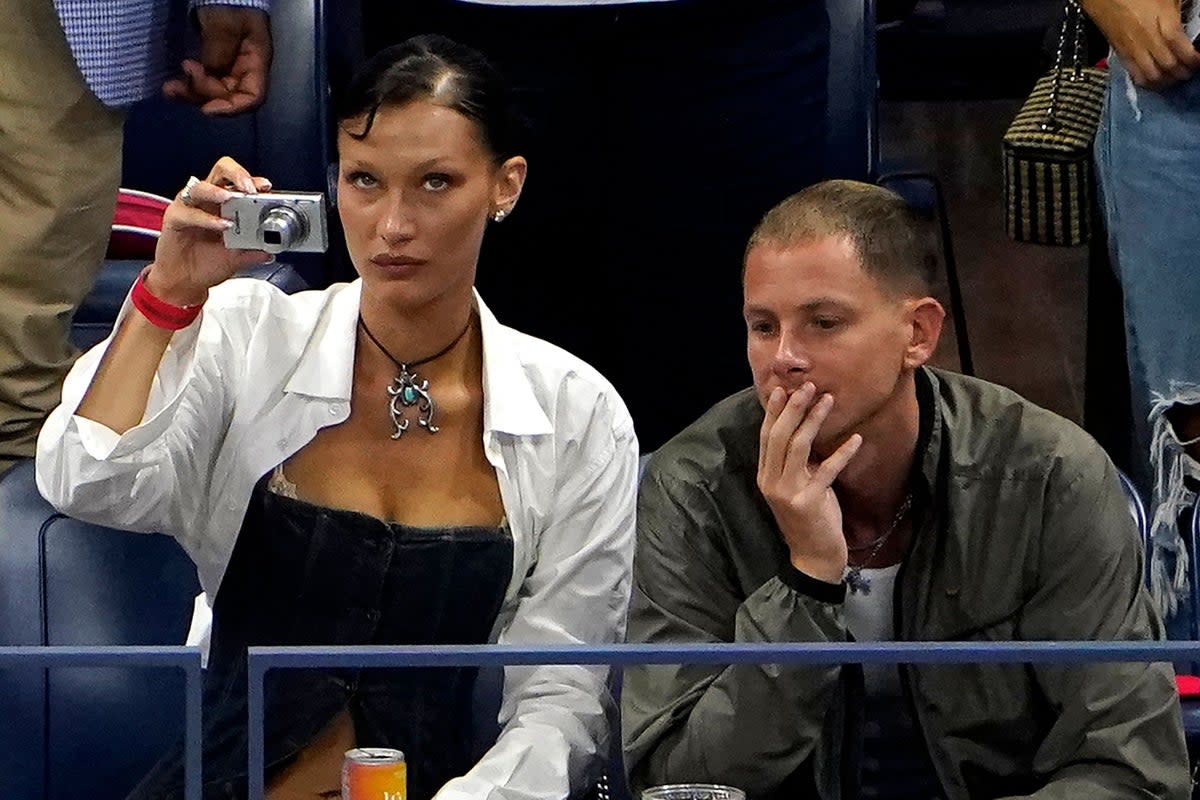 Bella Hadid and Marc Kalman (AFP via Getty Images)