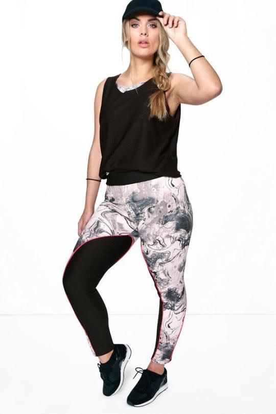 Marble-print leggings: what your workout wardrobe has been missing.