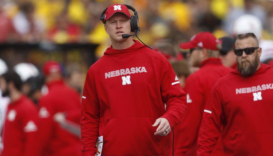 Scott Frost and the Cornhuskers had a rough Saturday at Michigan Stadium. (AP)