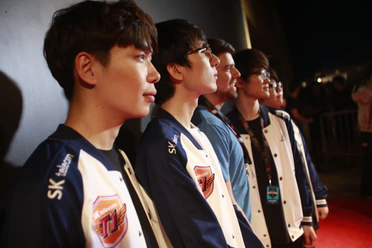 SK Telecom T1 at the 2015 Mid-Season Invitational (Riot Games/lolesports)