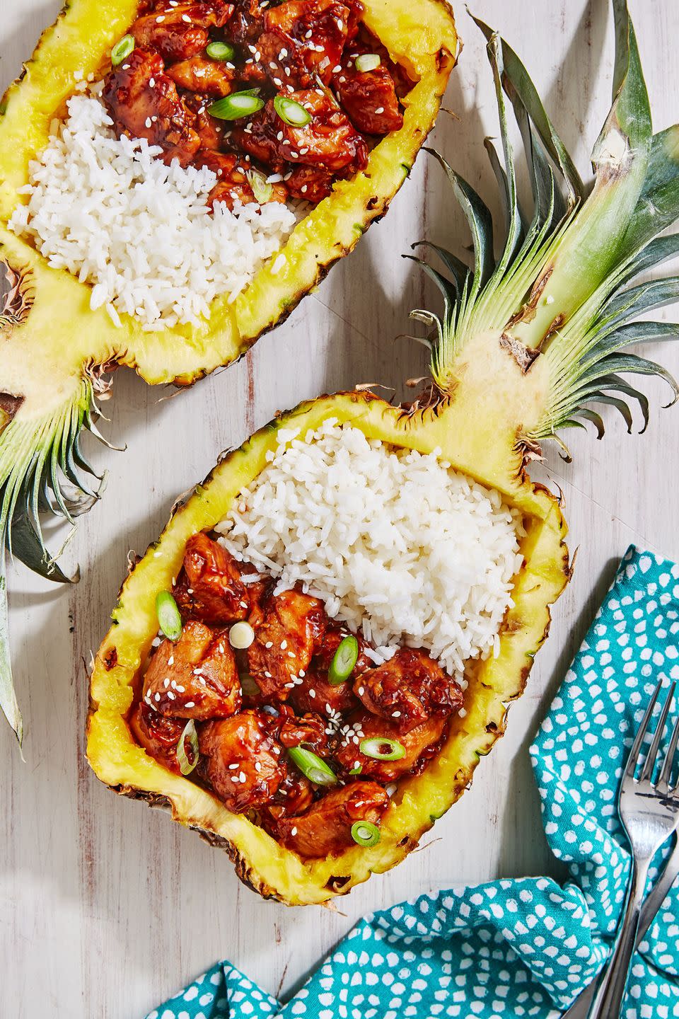 Chicken Teriyaki Pineapple Bowls