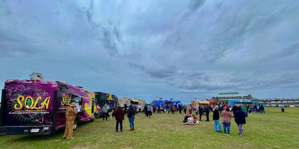 The Great Food Truck Race on the Great Lawn in front of Harrah’s Casino on Feb. 3, 2024.