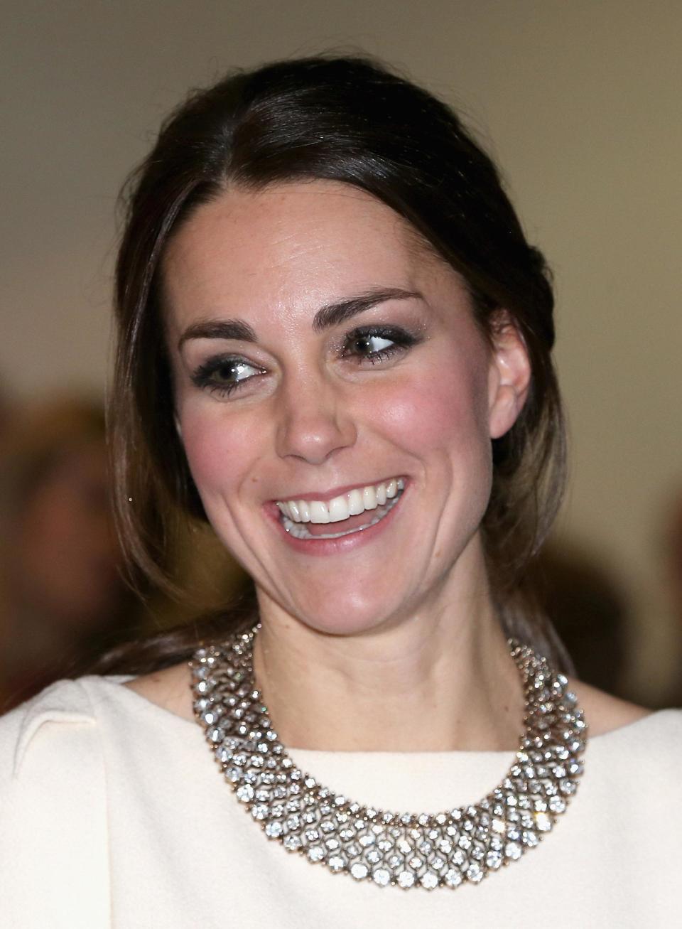 Kate isn’t impartial to a high street find, choosing a beaded Zara necklace for the premiere of ‘Mandela: Long Walk to Freedom.’