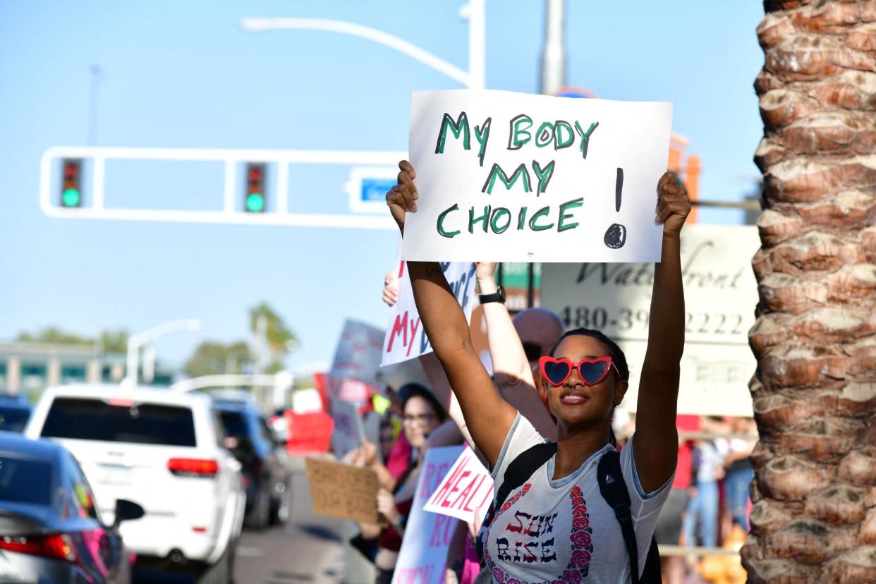 <span>The 1964 law banning abortion hasn’t been enforced since the Roe decision in 1973, but it’s now due to go into effect this June.</span><span>Photograph: Caitlin O’Hara/Reuters</span>