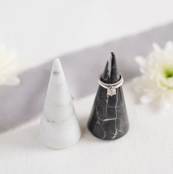 Genuine Marble Ring Holder Cone