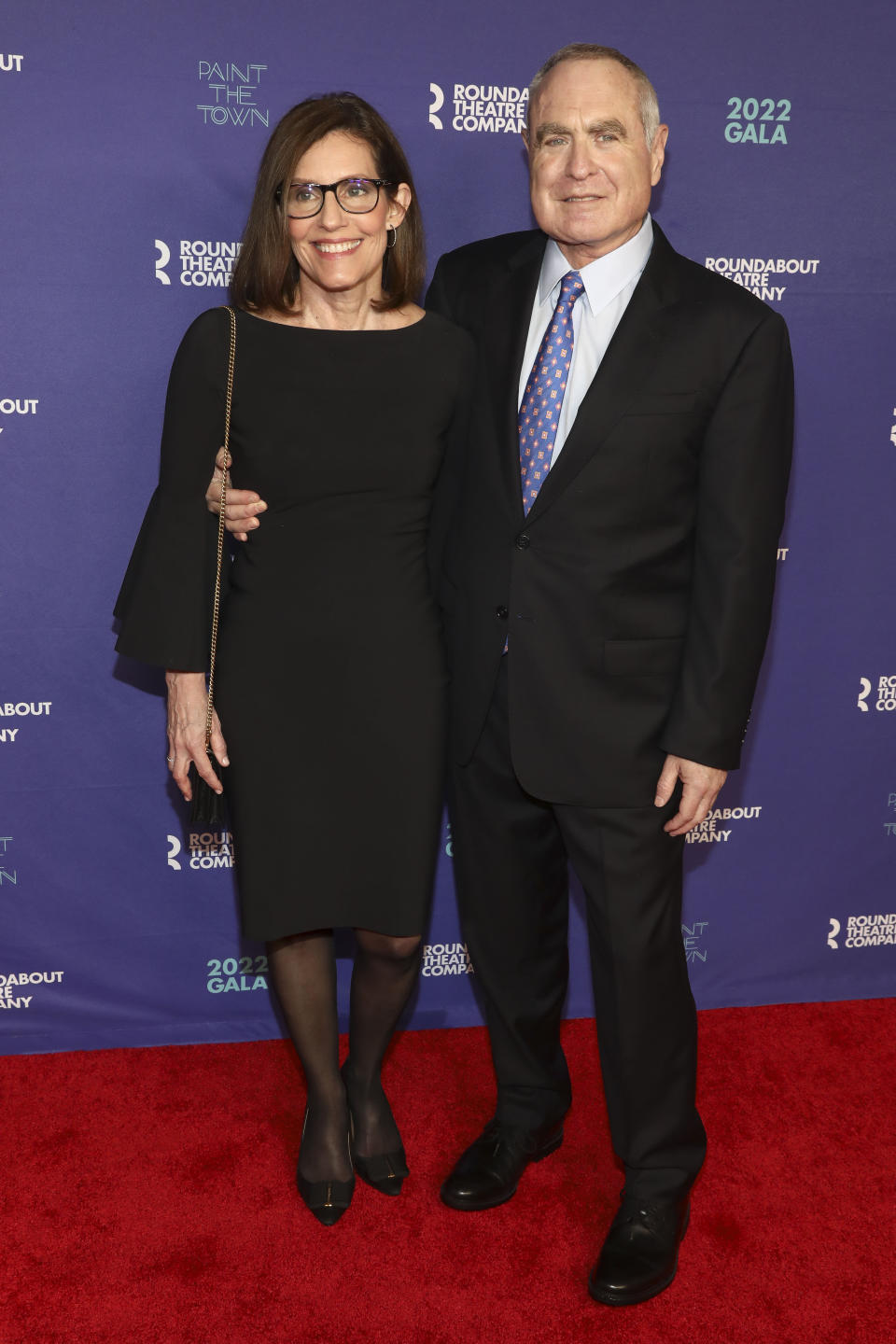 FILE - Tamara Haimes, left, and Artistic Director and CEO of Roundabout Theatre Company Todd Haimes, right, attend the Roundabout Theatre Company 2022 Gala at the Ziegfeld Ballroom on March 7, 2022, in New York. Haimes, who led the Roundabout Theatre Company from an off- off-Broadway company teetering on the edge of bankruptcy into a major theatrical force with works on five stages, died Wednesday, April 19, 2023. He was 66. (Photo by Andy Kropa/Invision/AP, File)