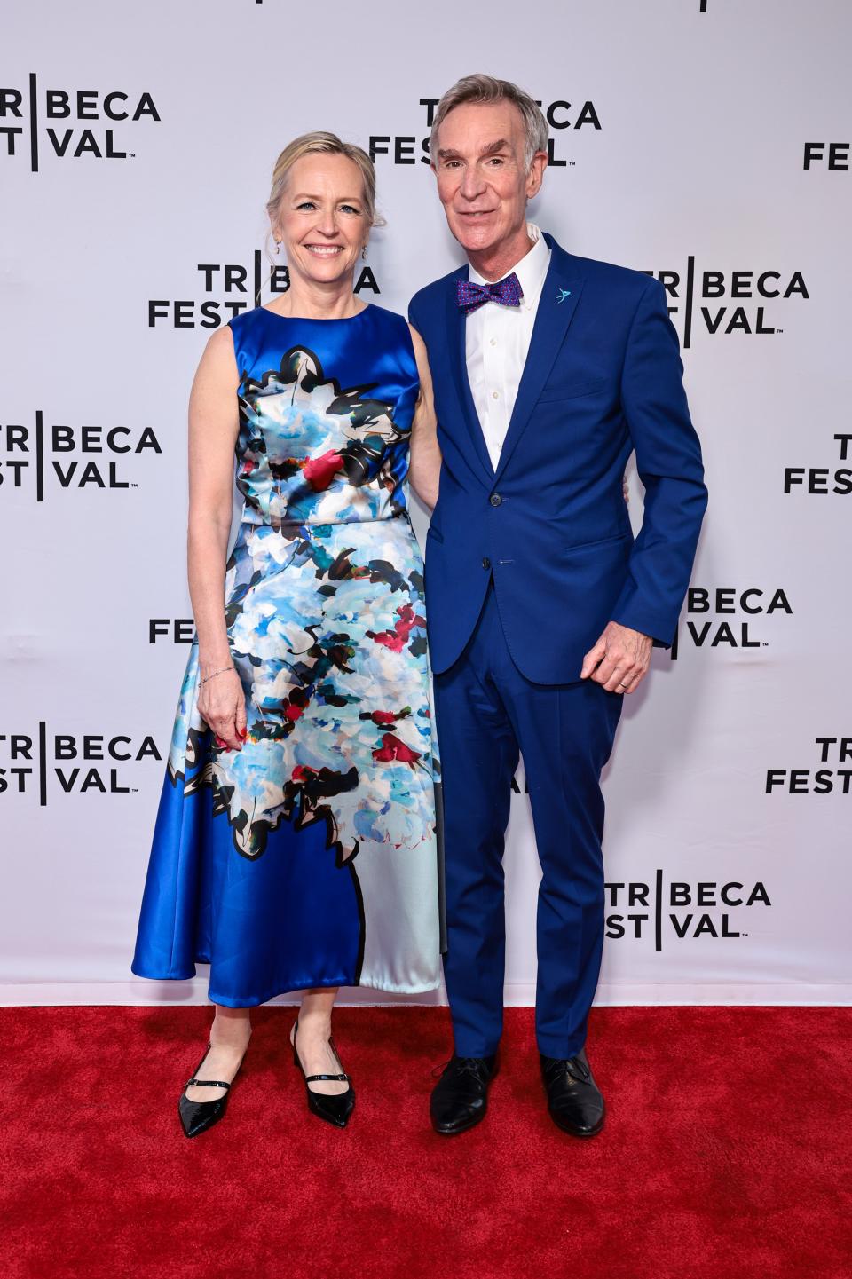 Liza Mundy, left, and husband Bill Nye at the Tribeca Festival premiere of "The End Is Nye" in New York in June.