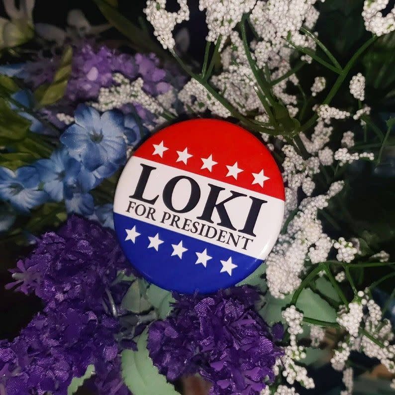5) Loki for President Button