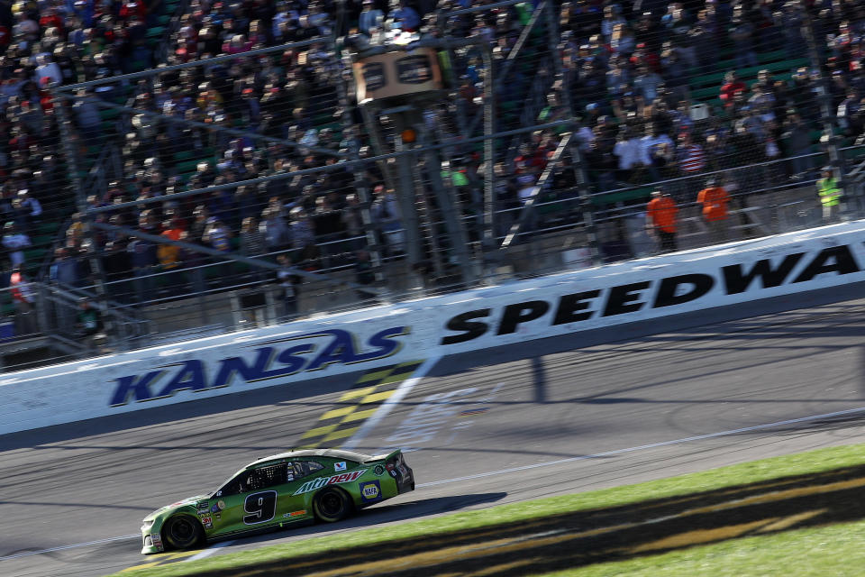 Not that many people watched Chase Elliott win at Kansas. (Getty)